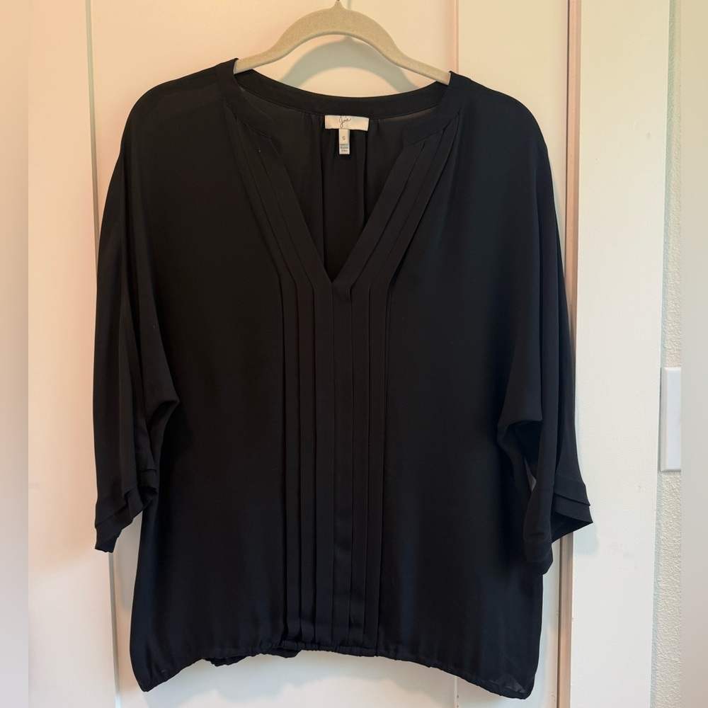 Joie black silk blouse Small